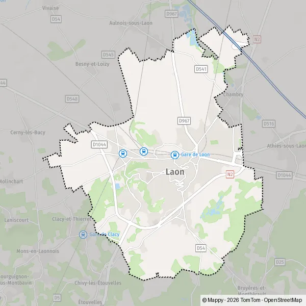 Plan Gare de Laon : carte de Gare de Laon, 02000 Laon et infos pratiques