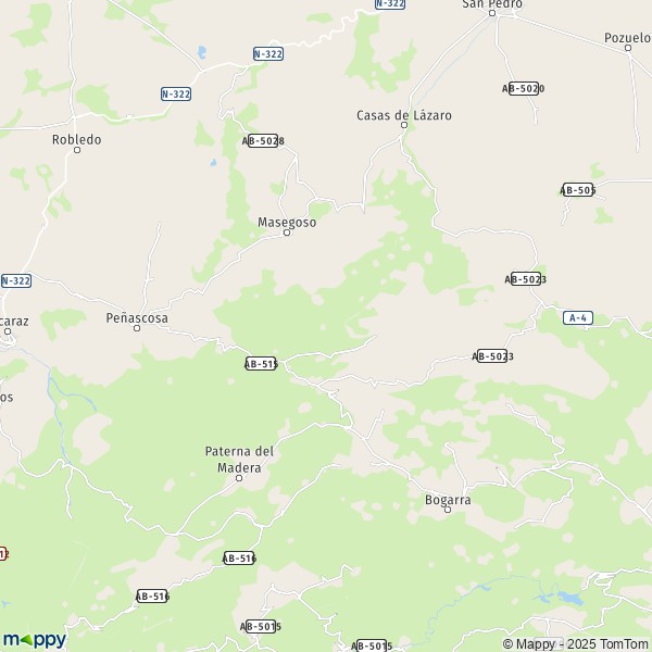 La carte pour la ville de 02127-02314 Peñascosa
