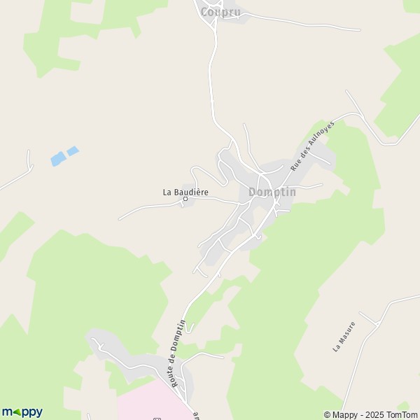 La carte pour la ville de Domptin 02310