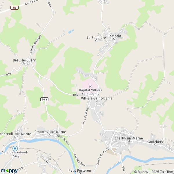 La carte pour la ville de Villiers-Saint-Denis 02310