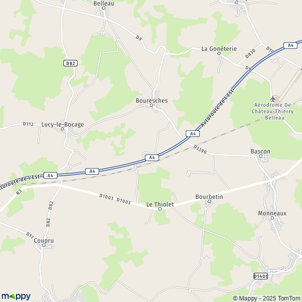 Carte Triangle, 02400 Essômes-sur-Marne