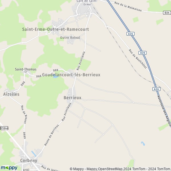 La carte pour la ville de Goudelancourt-lès-Berrieux 02820