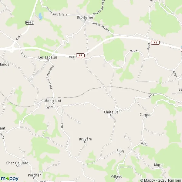 Plan Châtelus carte de Châtelus (03120) et infos pratiques