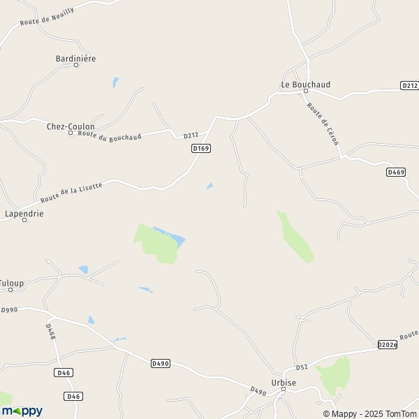 Carte Domaine du Pérou, 03130 Le Bouchaud