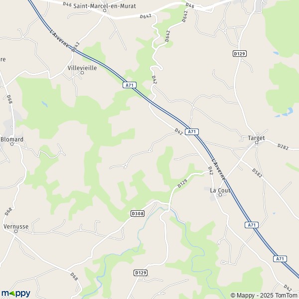 Carte Boussac, 03140 Target