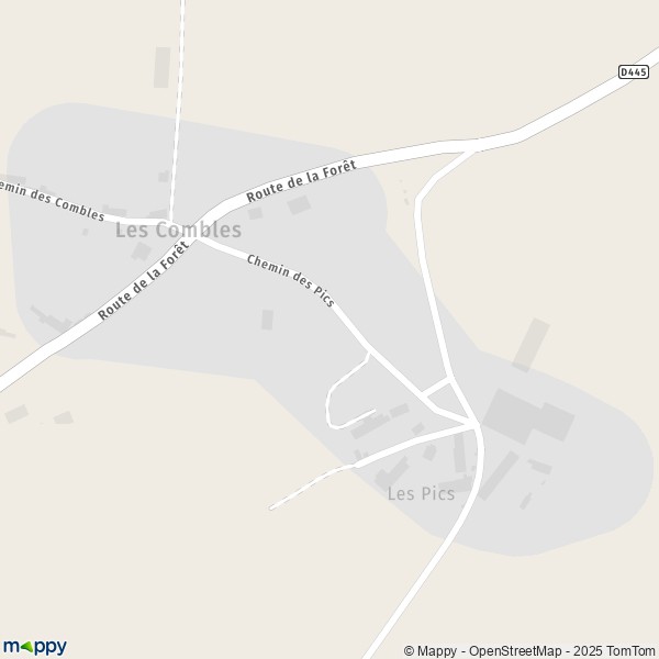 Carte Les Combles, 03360 Urçay