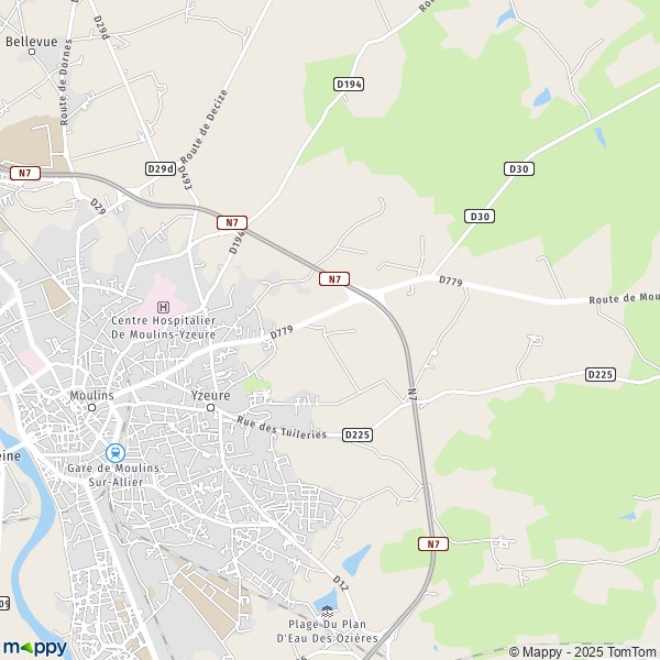 Carte Bel-Air, 03400 Yzeure