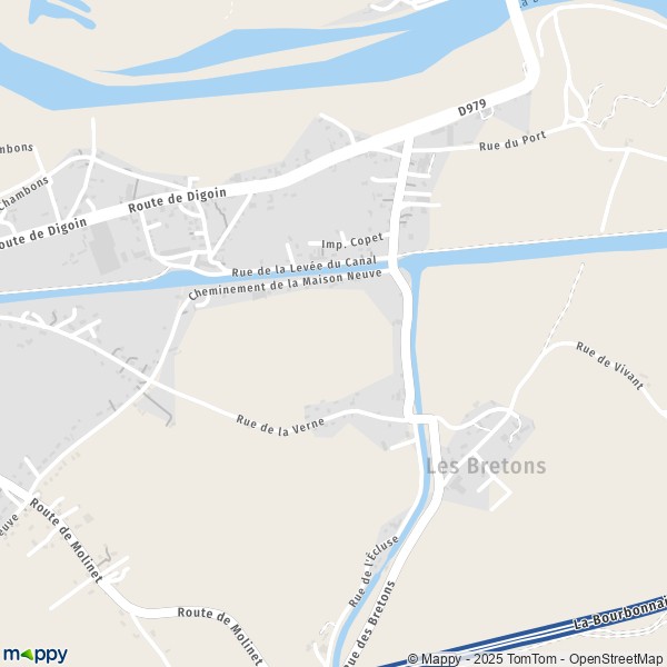 Carte Les Bretons, 03510 Chassenard
