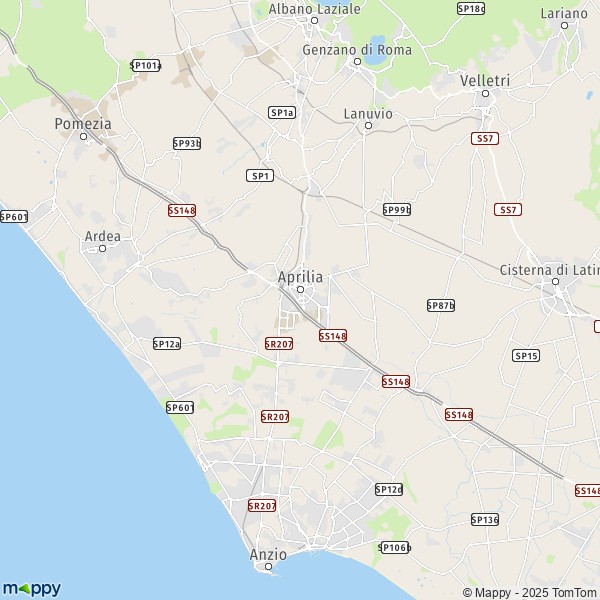 La carte pour la ville de Aprilia 04011