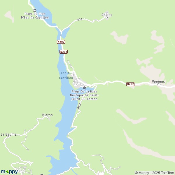 La carte pour la ville de Saint-Julien-du-Verdon 04170