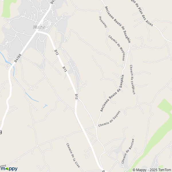 Carte Pitaugier, 04300 Mane