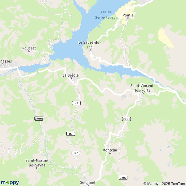 La carte pour la ville de Ubaye-Serre-Ponçon 04340