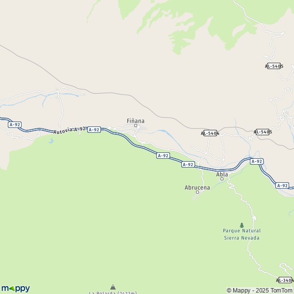 La carte pour la ville de 04520-04533 Abrucena