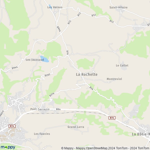 La carte pour la ville de La Rochette 05000