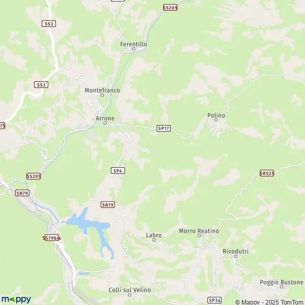 La carte pour la ville de Arrone 05031