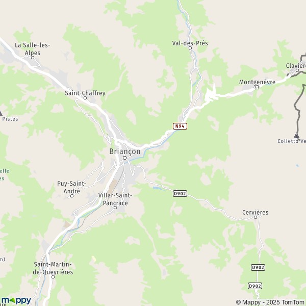 briancon sur la carte de france