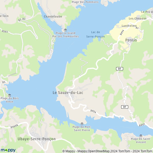 La carte pour la ville de Le Sauze-du-Lac 05160