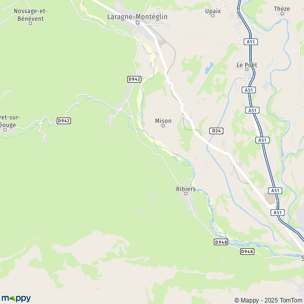 La carte pour la ville de Val-Buëch-Méouge 05300