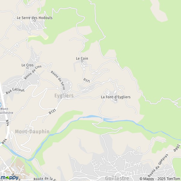 Carte La Rua d'Amont, 05600 Eygliers