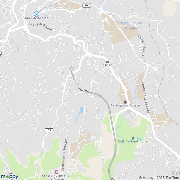 Carte Les Aspres, 06130-06520 Grasse
