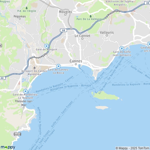 Plan Cannes : carte de Cannes (06150) et infos pratiques