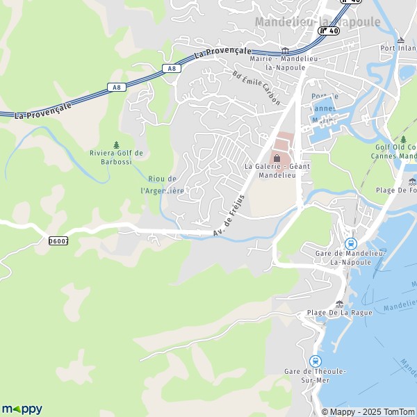 Carte Notre-Dame des Vignerons, 06210 Mandelieu-la-Napoule