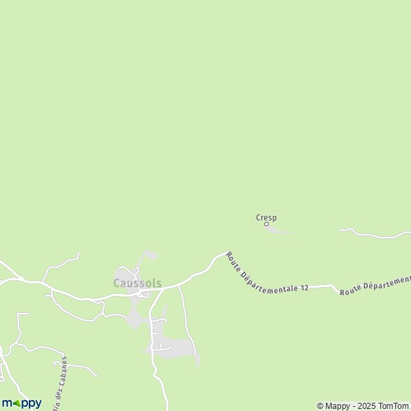 Carte Bon Pré, 06460 Caussols