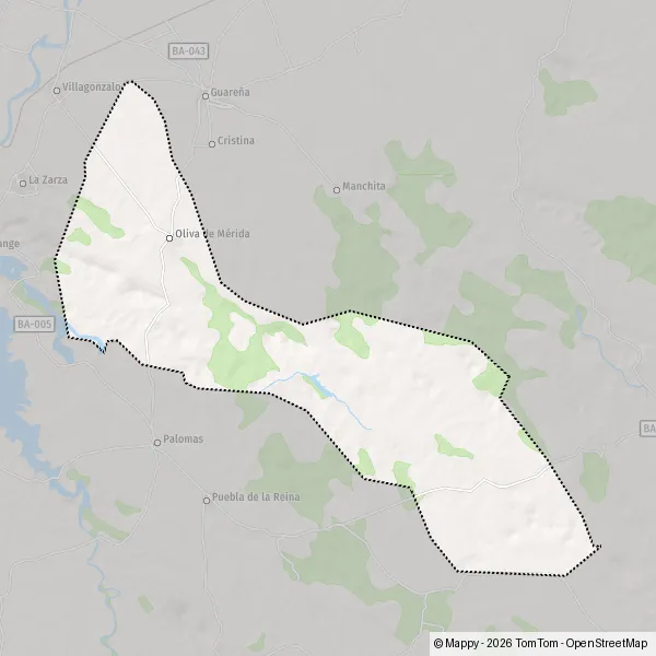 Plan Oliva de Mérida : carte de Oliva de Mérida (06470) et infos pratiques