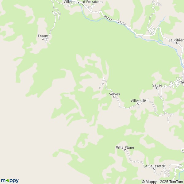 La carte pour la ville de Sauze 06470