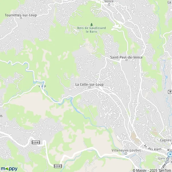 Plan La CollesurLoup carte de La CollesurLoup (06480) et infos