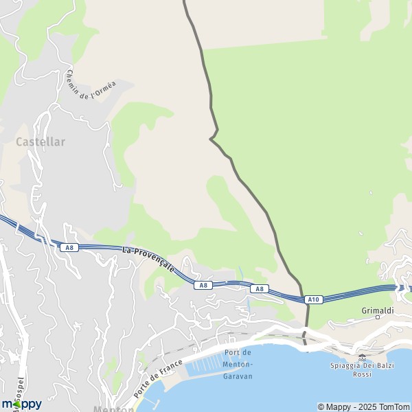 Carte Saint-Paul, 06500 Menton