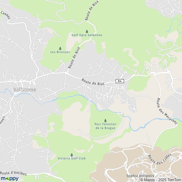 Carte Les Moulins, 06560 Valbonne