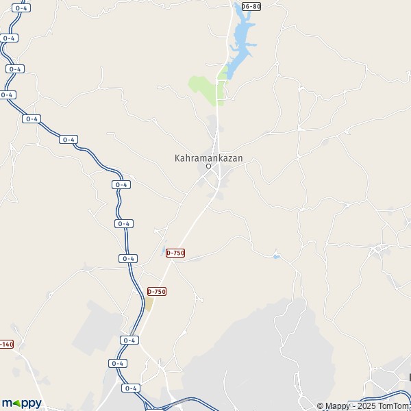 La carte pour la ville de Kahramankazan 06890-06980
