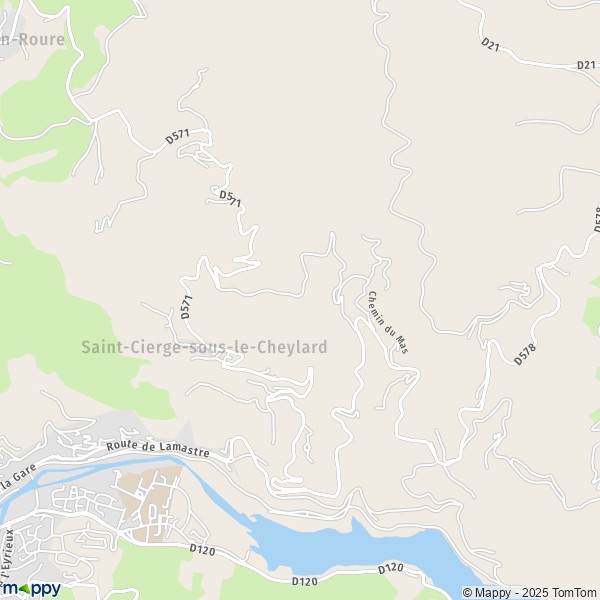 Carte Les Nots, 07160 Saint-Cierge-sous-le-Cheylard