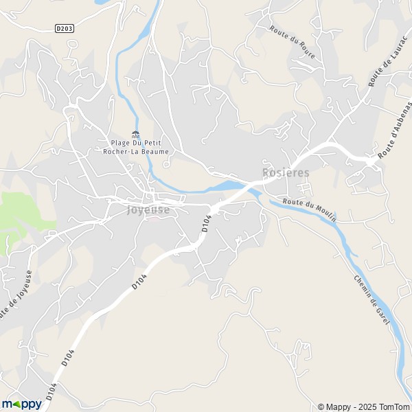 Carte Le Chambon, 07260 Joyeuse