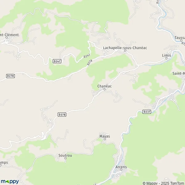 Plan Chanéac carte de Chanéac (07310) et infos pratiques