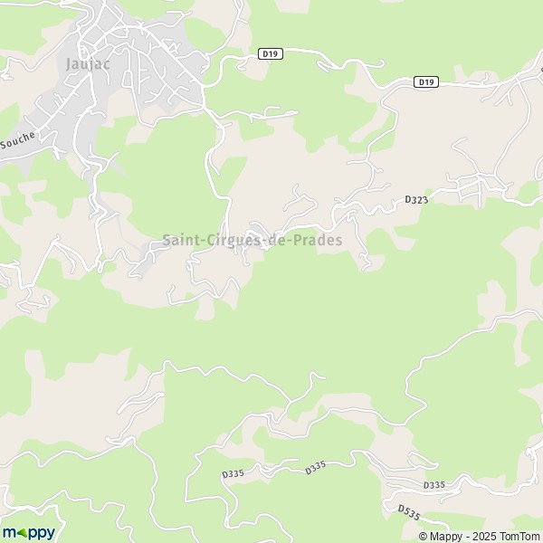 La carte pour la ville de Saint-Cirgues-de-Prades 07380