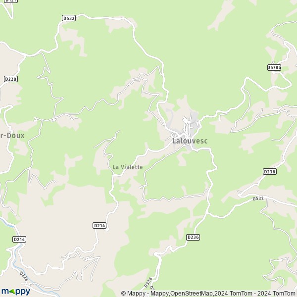 La carte pour la ville de Lalouvesc 07520