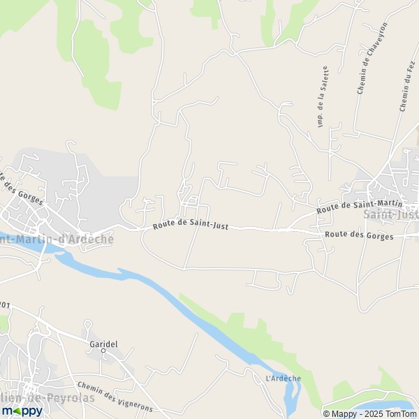Carte Le Plan, 07700 Saint-Martin-d'Ardèche