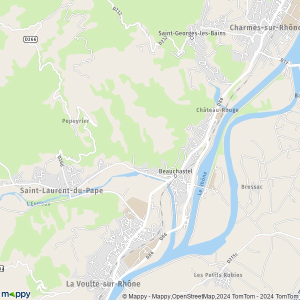 La carte pour la ville de Beauchastel 07800