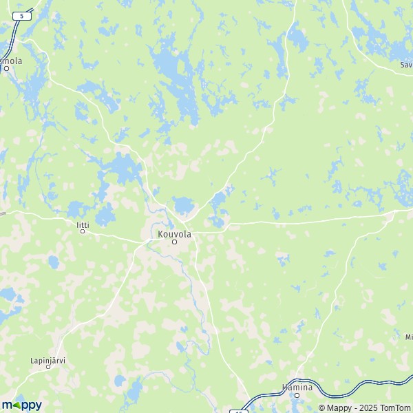 La carte pour la ville de Kouvola 07980-54770