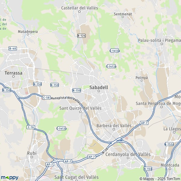 La carte pour la ville de 08193-08805 Sabadell