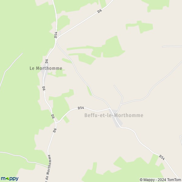 La carte pour la ville de Beffu-et-le-Morthomme 08250