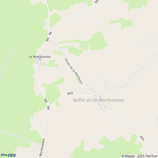 La carte pour la ville de Beffu-et-le-Morthomme 08250