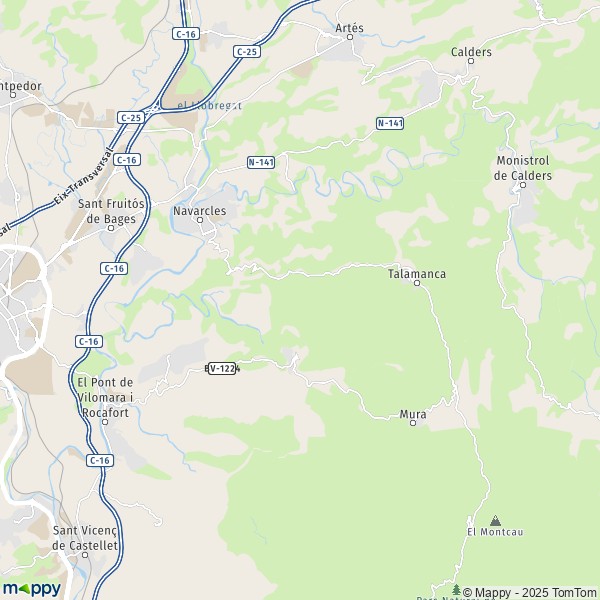 La carte pour la ville de 08278 Talamanca