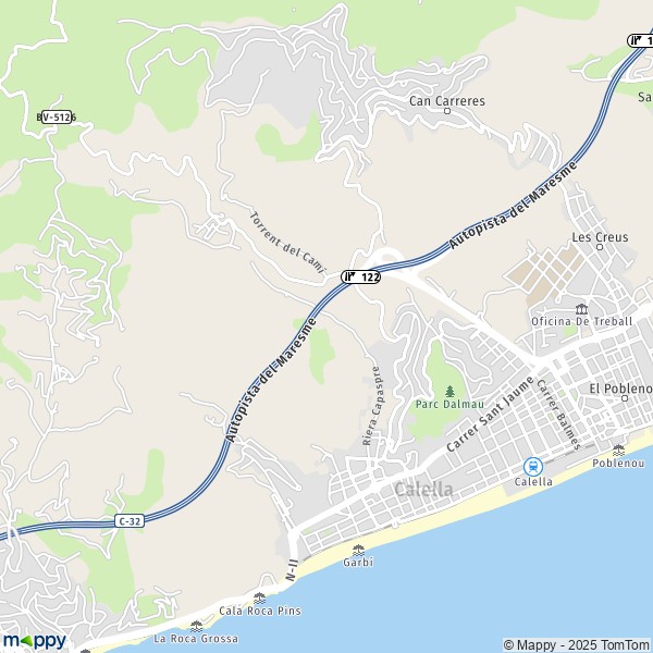 La carte pour la ville de 08370 Calella