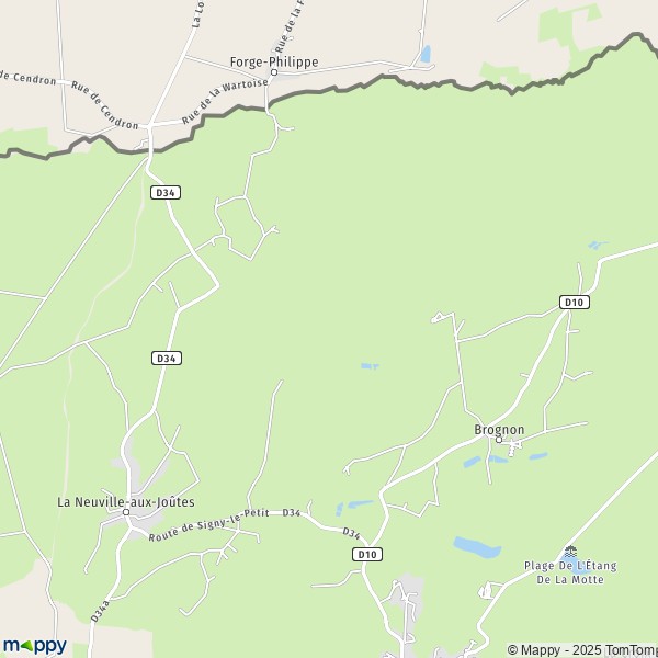 Carte Les Mille Arpents, 08380 La Neuville-aux-Joûtes