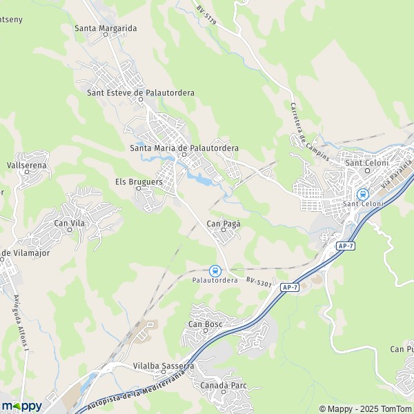 La carte pour la ville de 08460-08470 Santa Maria de Palautordera