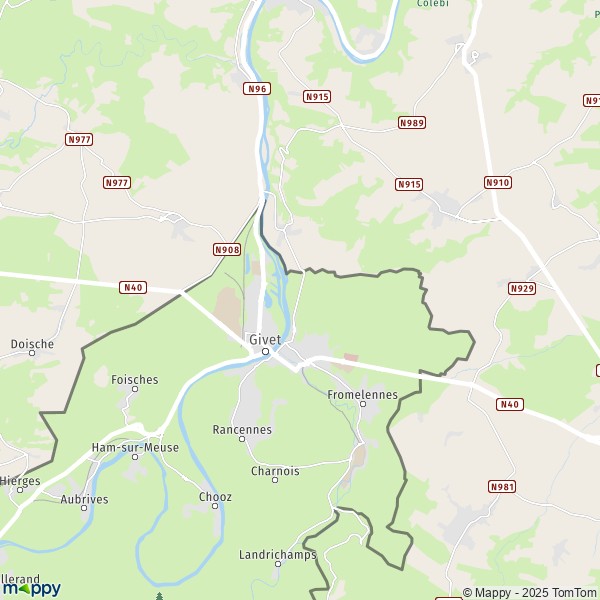 Plan givet : carte de givet (08600) et infos pratiques