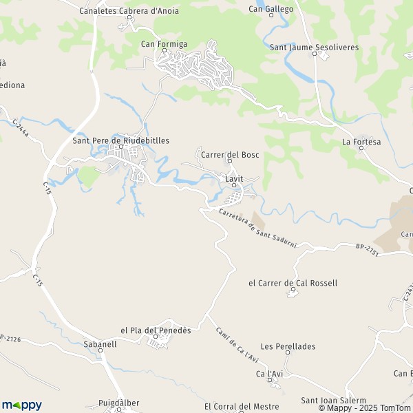 La carte pour la ville de 08775-08777 Torrelavit